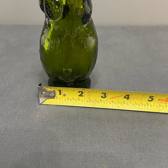 VTG Pilgrim Art Glass Forest Green Owl Hand/Mold Blown Glass Paperweight Retro - Picture 17 of 17